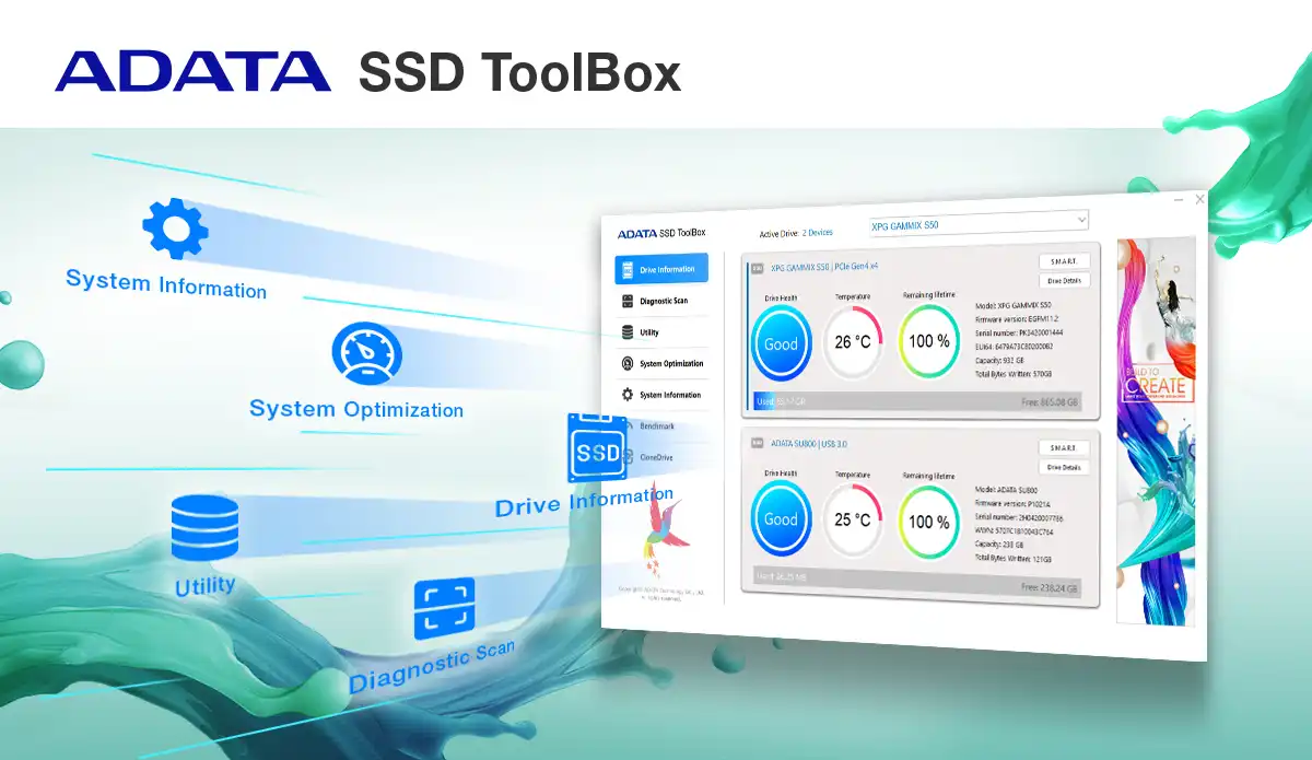SSD ToolBoxソフトウェア