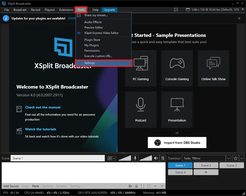 XSplit BroadcasterにNVIDIA RTX Voiceを設定する方法を紹介します。