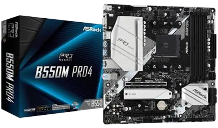 ASRock B550M Pro4 (B550 AM4 MicroATX)_8 電源フェーズ設計