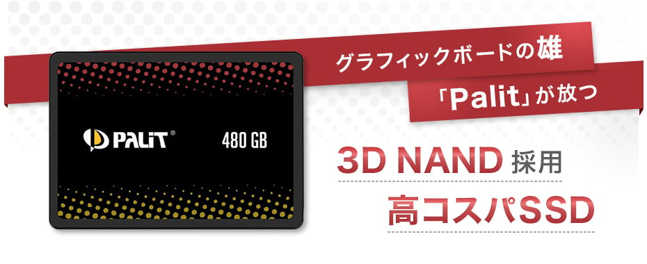 グラフィックボードの雄「Palit」が放つ　3D NAND採用の高コスパSSD