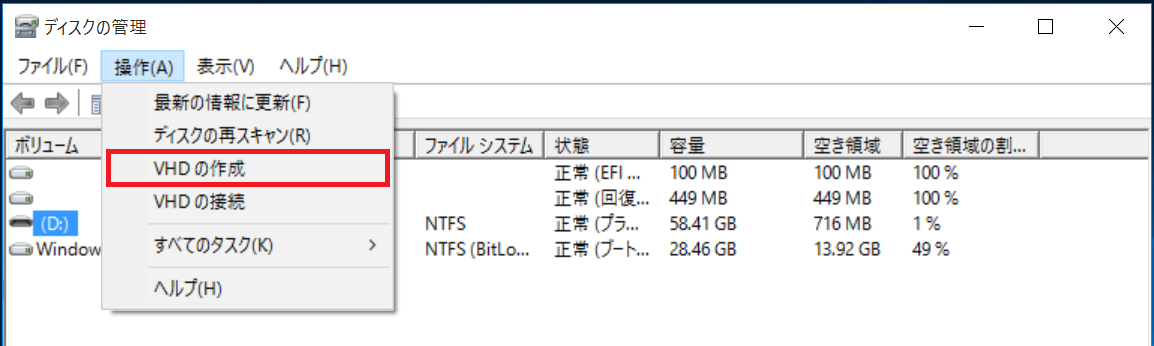 VHDの作成