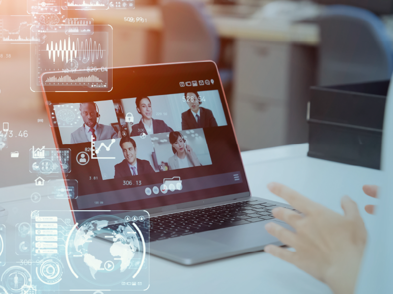 ノートパソコンの美しい映像