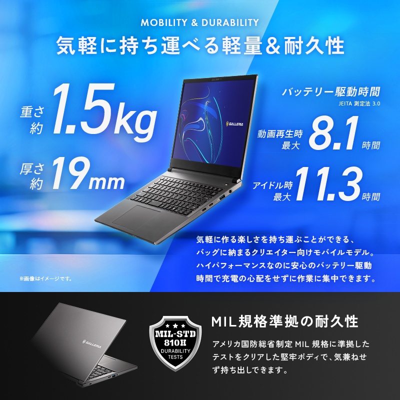 GALLERIA DL7C-IG-C4 Adobe Creative Cloud推奨スペックモデル