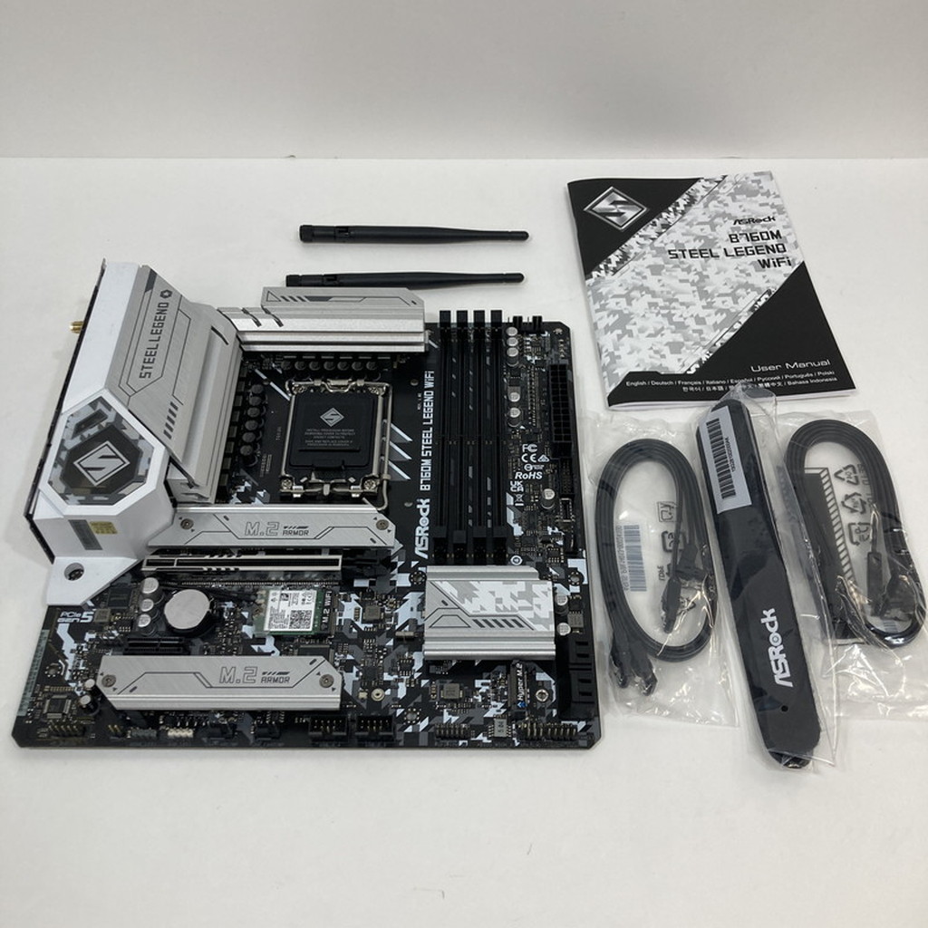 中古 ASRock B760M Steel Legend WiFi (B760 mATX DDR5) 167293 （326750 ...
