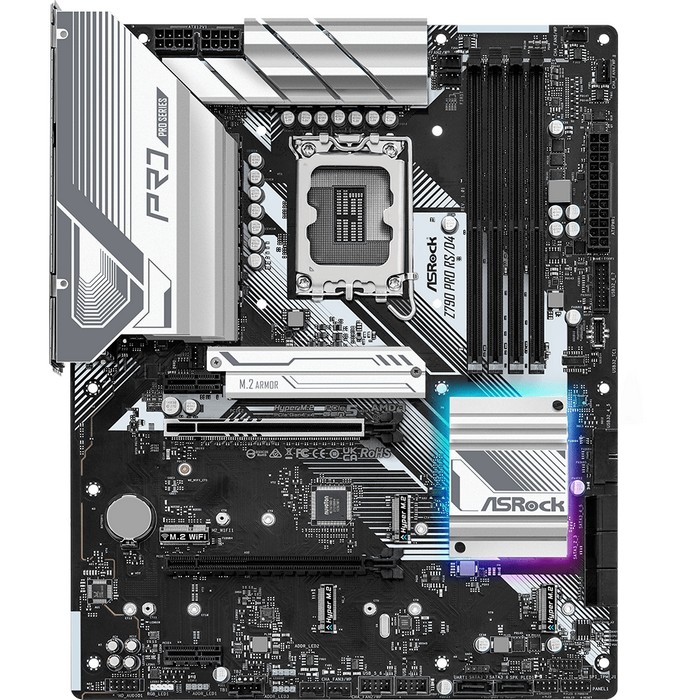 ASRock Z790 Pro RS WIFI 水冷クーラーおまけ ASRock Z790 Pro RS/D4 (Z790 1700 ATX)を使用した、ドスパラスタッフ